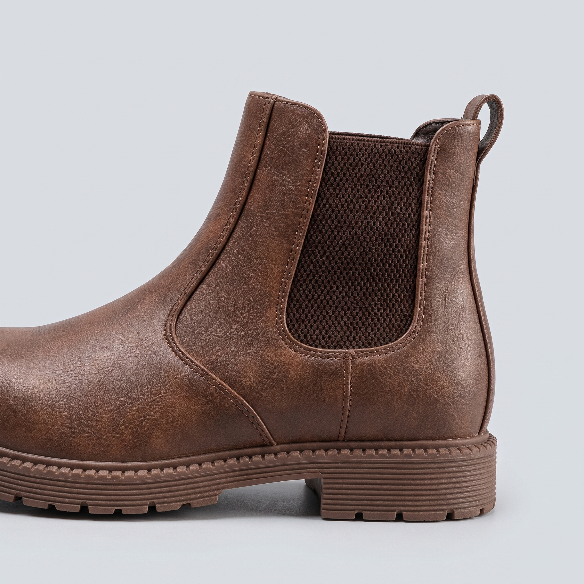 Pull-on Chelsea silhouette with reinforced tabs
