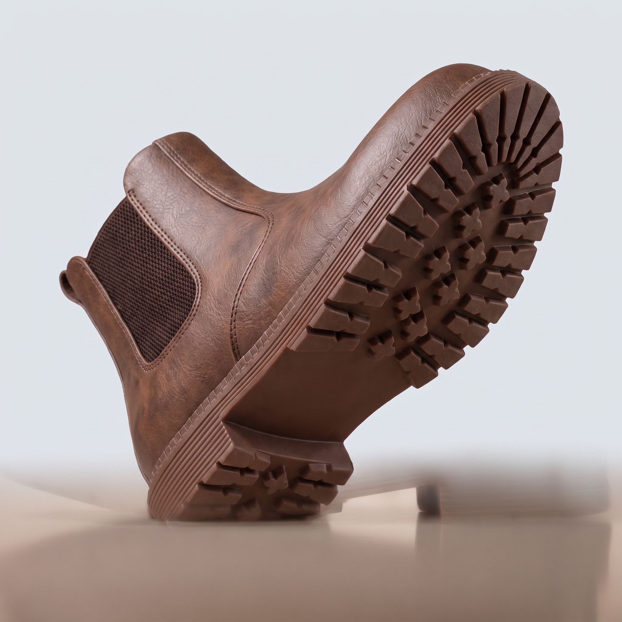 Deep-lug slip-resistant outsole