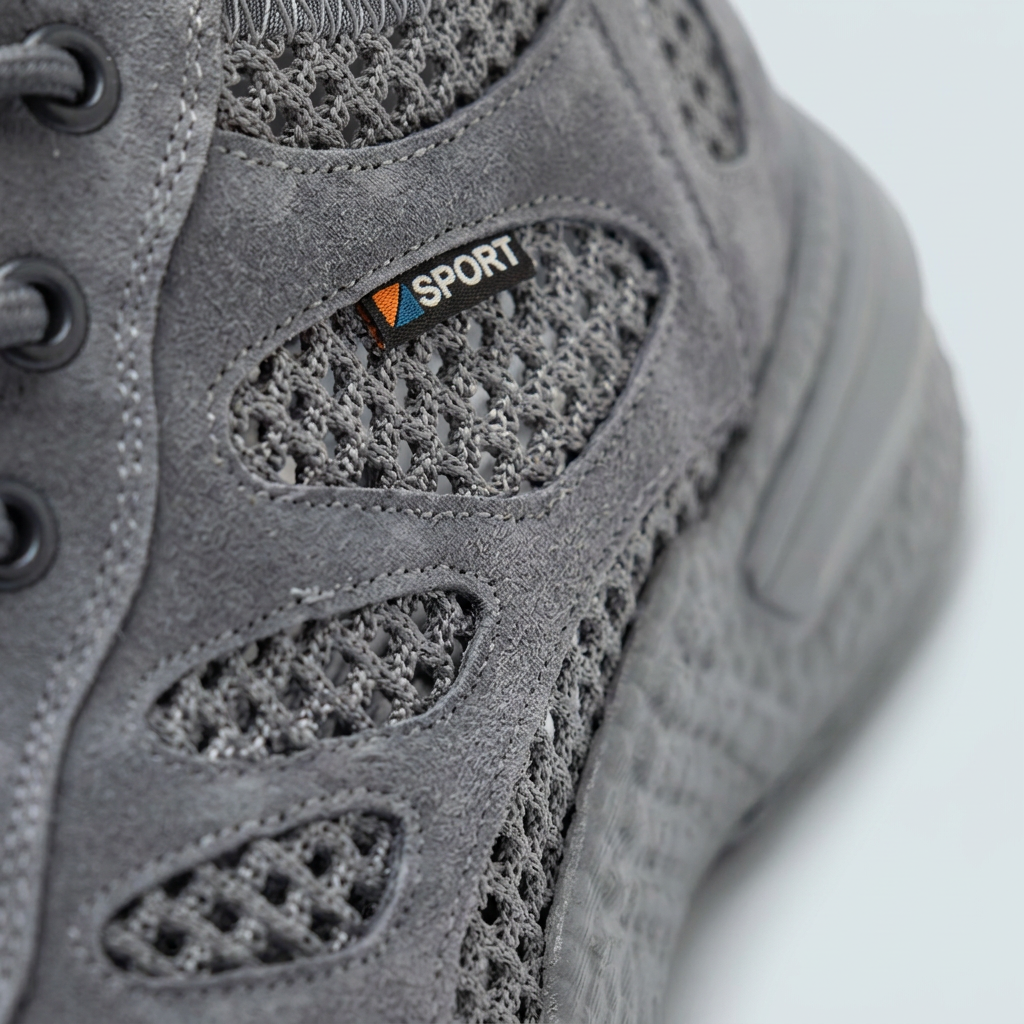 Perforated breathable mesh upper close-up