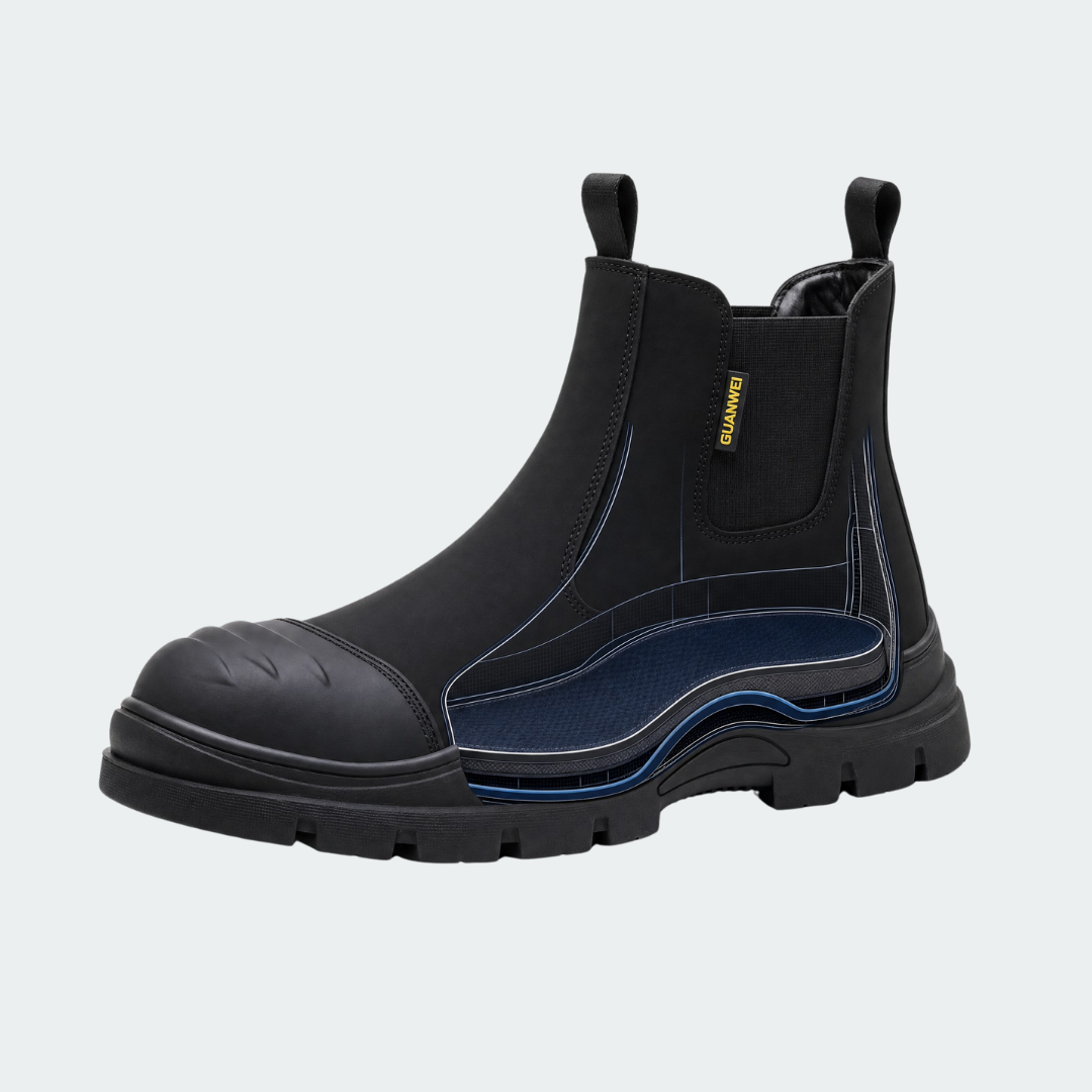 Built-in anatomical arch support cutaway