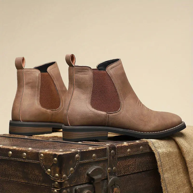 Leather Ankle Boot for Men - Timeless Design for Casual and Formal Wear