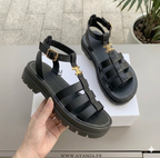 Chunky Woven Sandalen Dames – Zomer, Casual