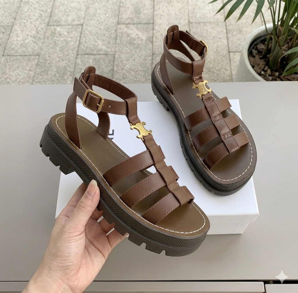 Chunky Woven Sandalen Dames – Zomer, Casual
