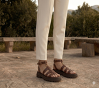 Chunky Woven Sandalen Dames – Zomer, Casual