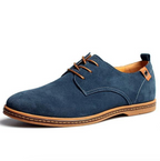 Heren Derby Schoenen Suède Met Vetersluiting – Casual, Office