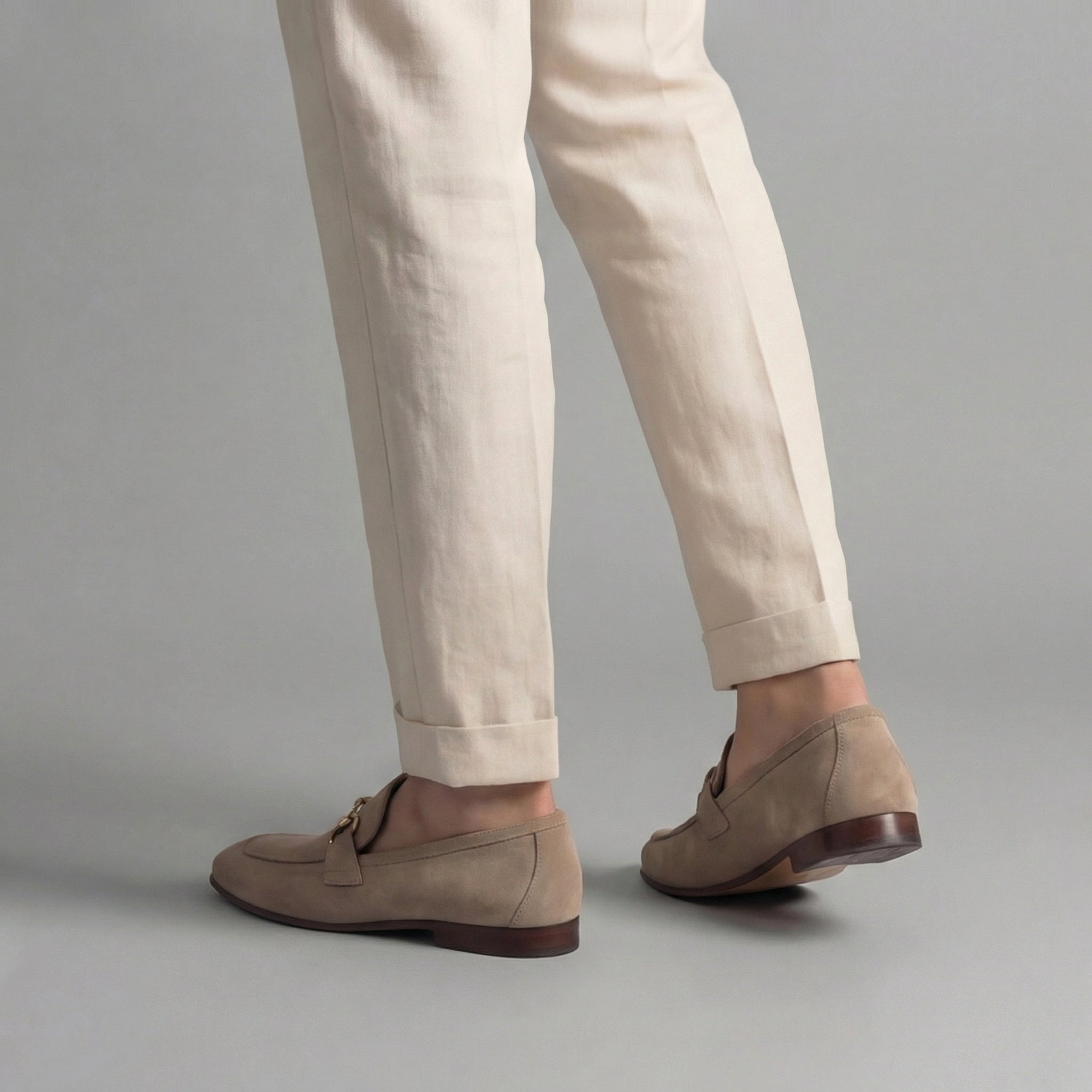 Men's Suede Horsebit Detail Loafers – Casual, Formal