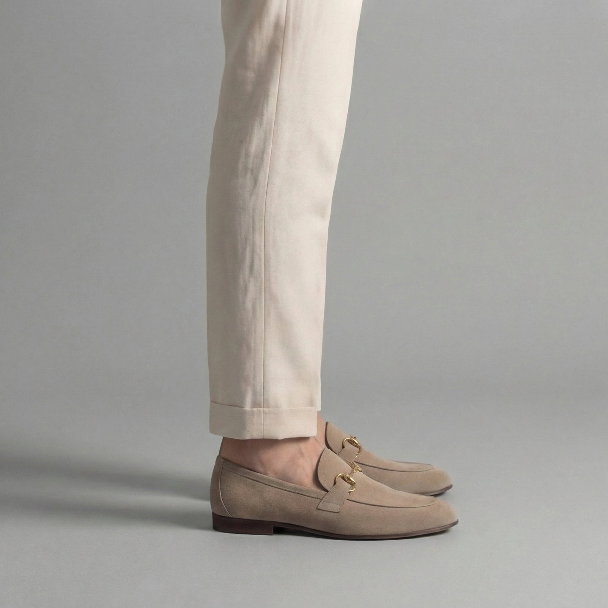 Men's Suede Horsebit Detail Loafers – Casual, Formal