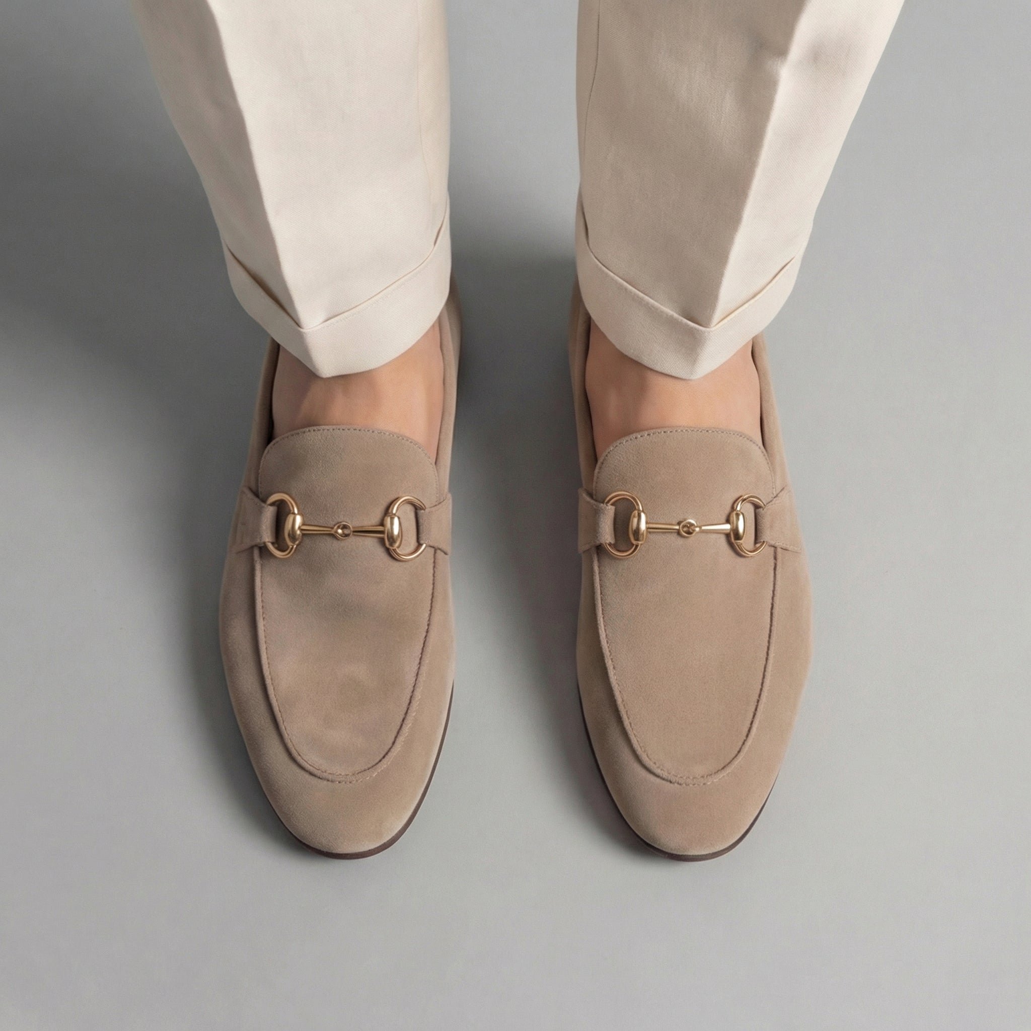 Men's Suede Horsebit Detail Loafers – Casual, Formal