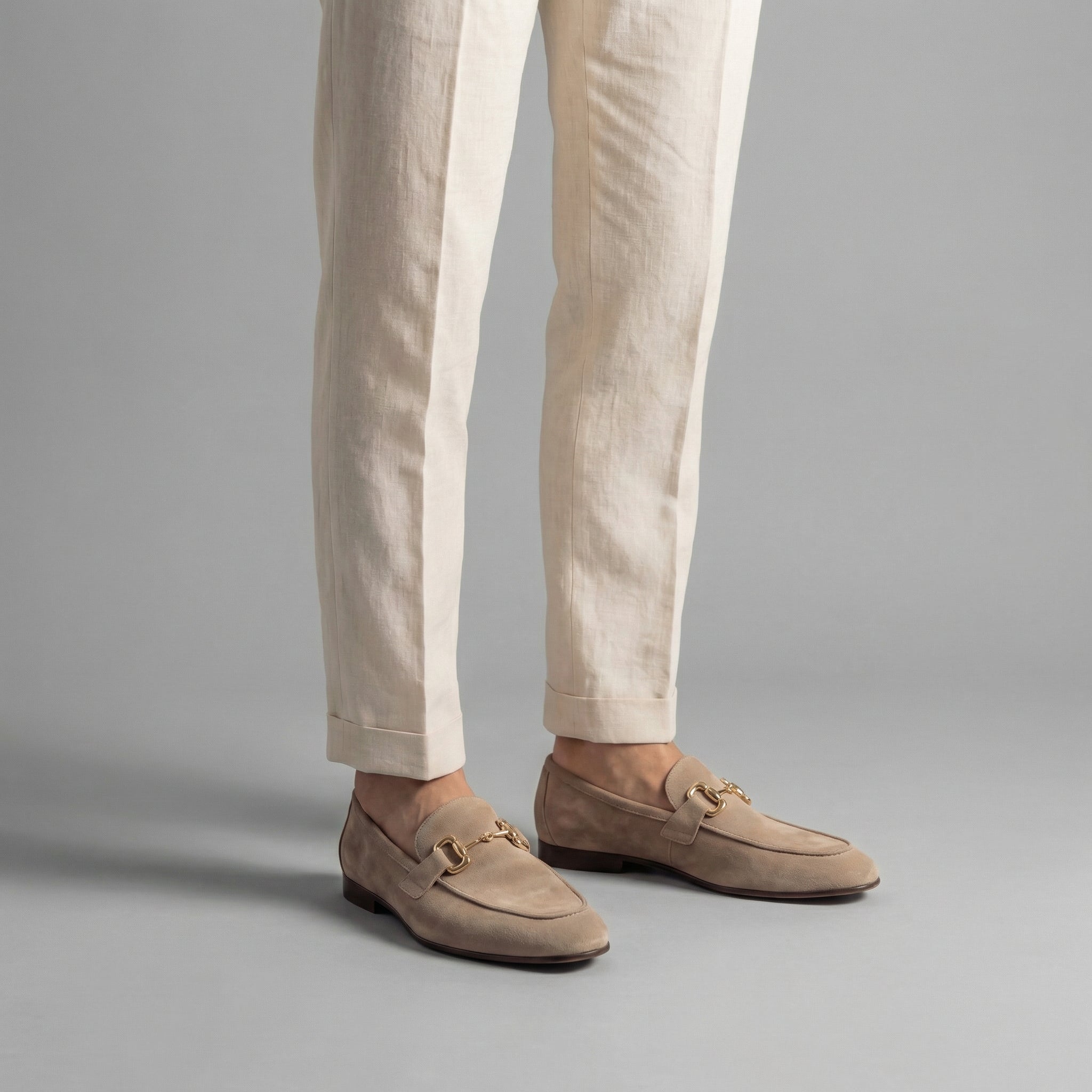 Men's Suede Horsebit Detail Loafers – Casual, Formal