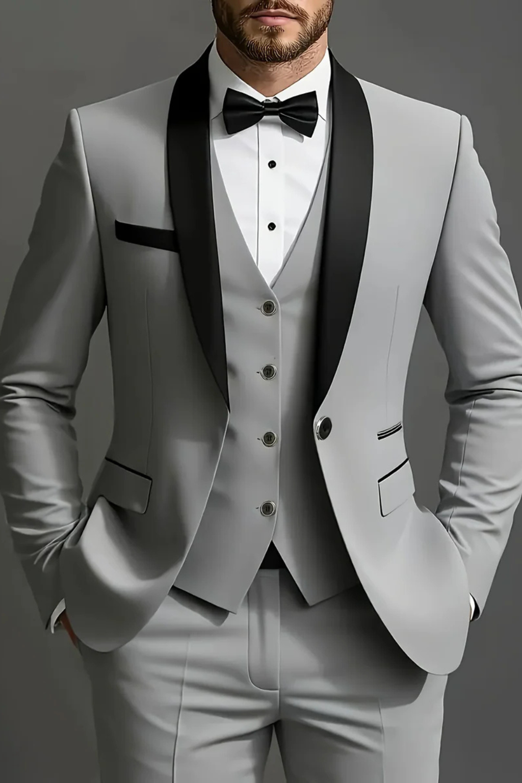 Men's Tailored Three-Piece Summer Wedding Suit - Lightweight Fabric, Formal Attire