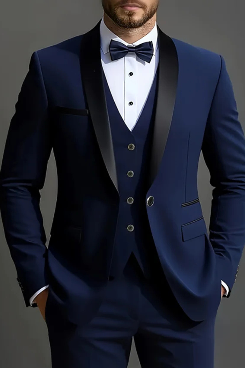Men's Tailored Three-Piece Summer Wedding Suit - Lightweight Fabric, Formal Attire