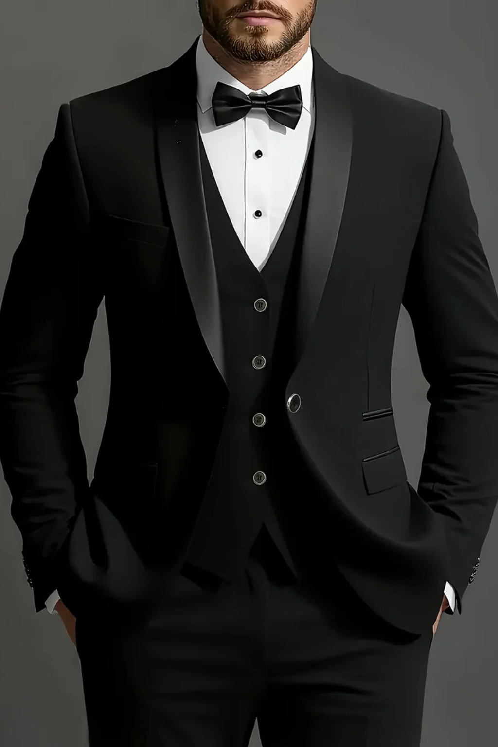 Men's Tailored Three-Piece Summer Wedding Suit - Lightweight Fabric, Formal Attire