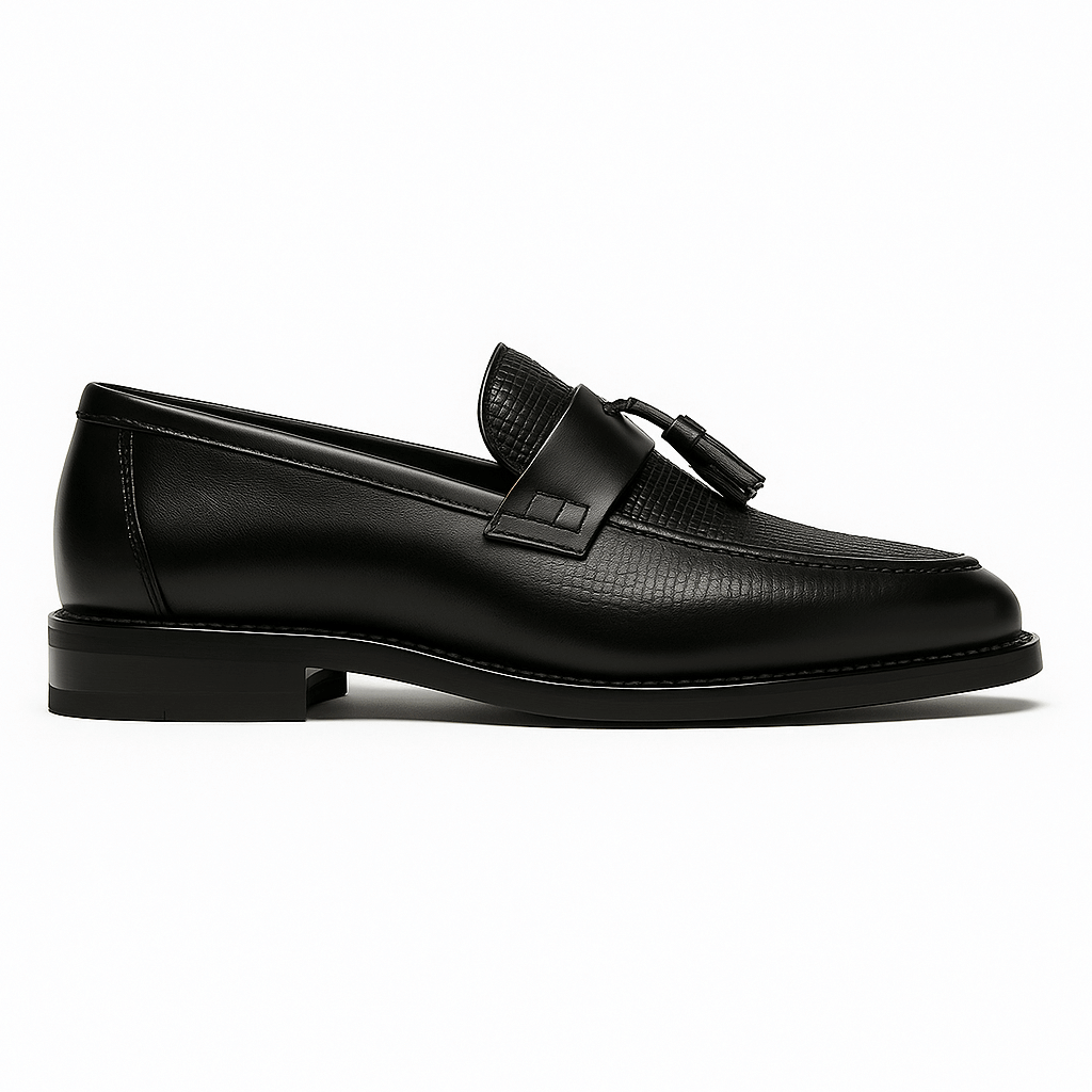 Brown Leather Men's Tassel Slip-On Loafers UK – Smart Casual Office Wear Evening