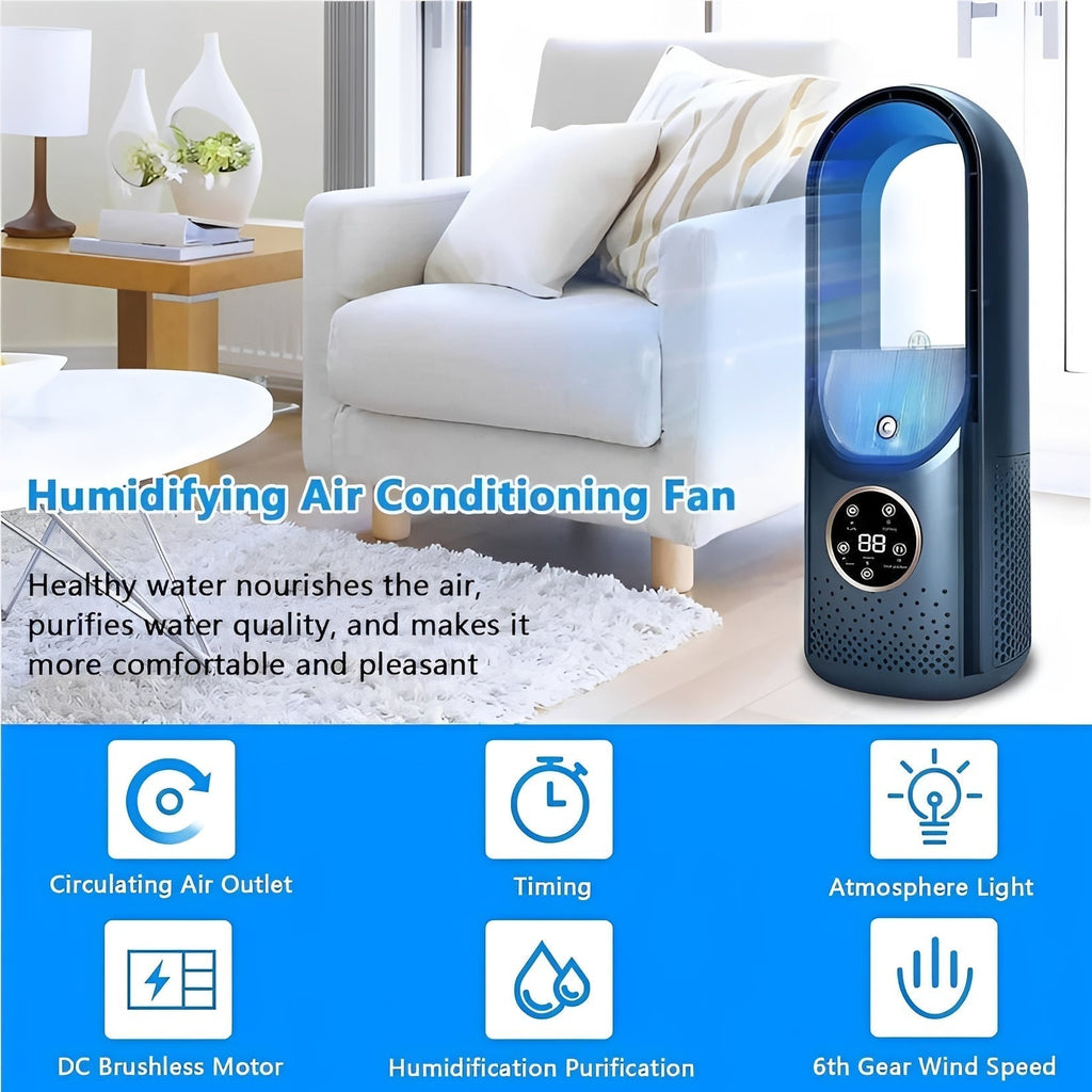 Portable 3-in-1 Air Cooler with Humidifier, Silent Motor – Office, Night Use