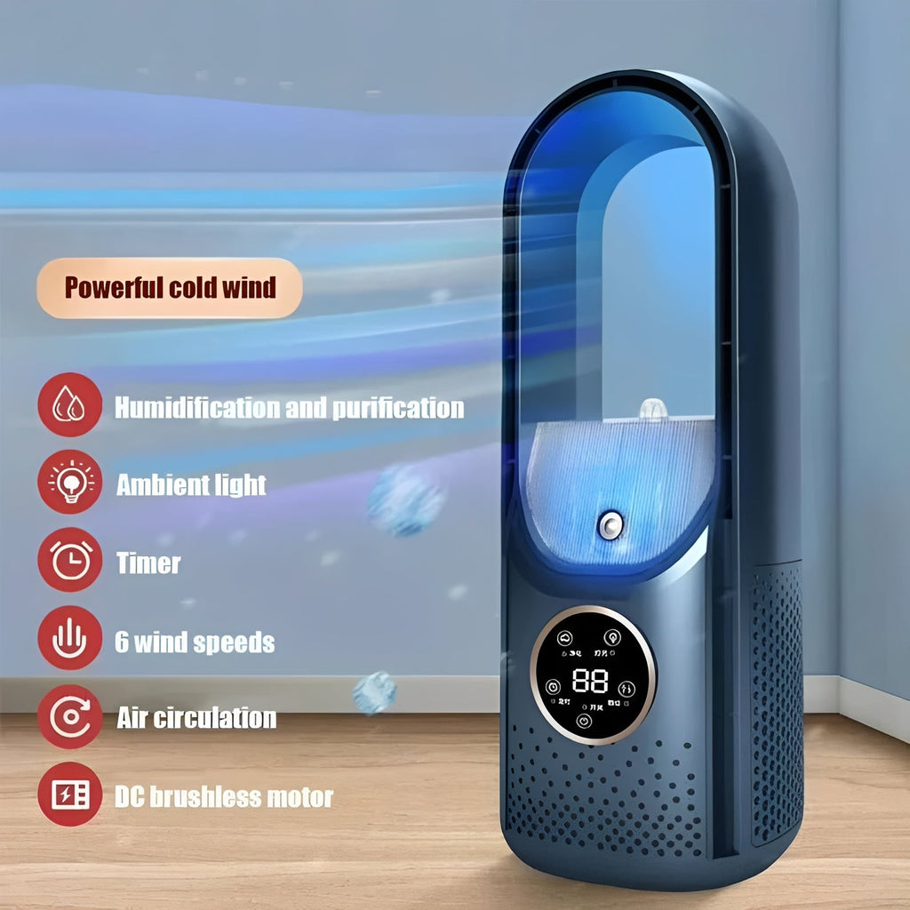 Portable 3-in-1 Air Cooler with Humidifier, Silent Motor – Office, Night Use