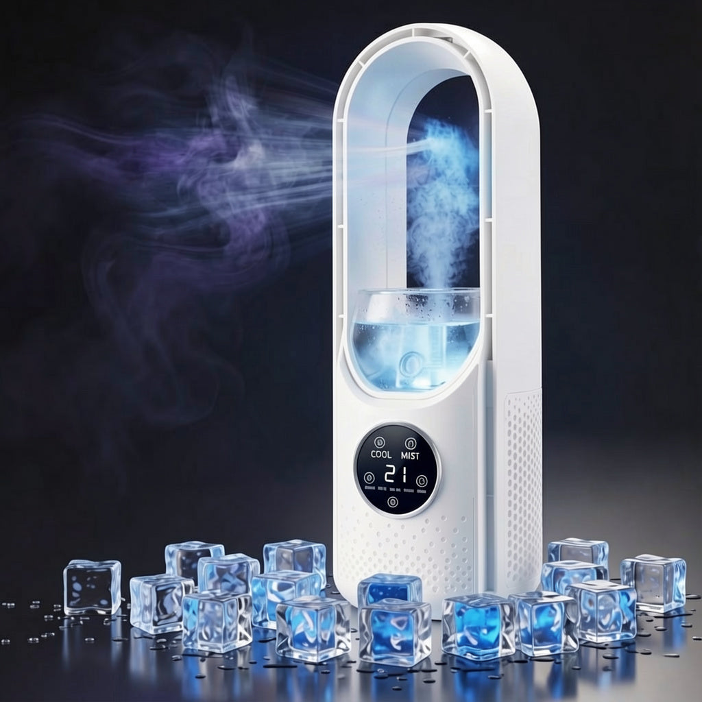 Portable 3-in-1 Air Cooler with Humidifier, Silent Motor – Office, Night Use