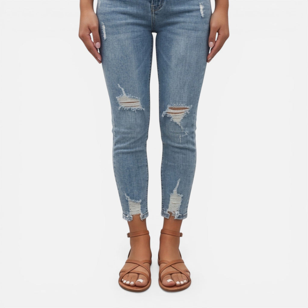 Leren Sandalen Dames Plat Met Enkelbandje – Casual, Zomer