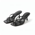 Women’s Heeled Sandals – Orthopedic Knot Strap, Elegant Fit – Casual, Summer