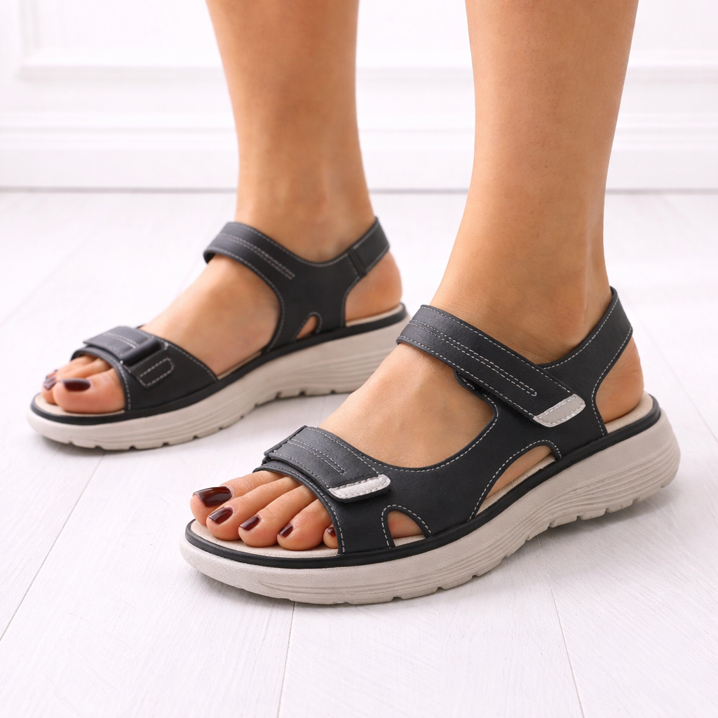 Women’s Orthopedic Platform Sandals – Adjustable Straps, Everyday Comfort, Casual Wear