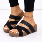 Women’s Orthopedic Sandals – Braided Cross Strap Support, Comfort, Everyday Wear