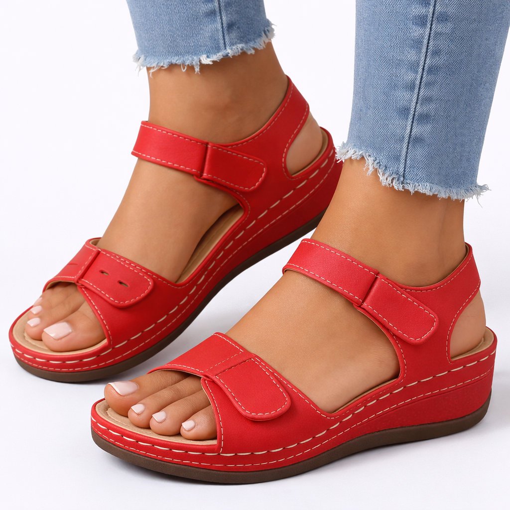 Women’s Orthopedic Walking Sandals – Wedge Heel, Comfort Fit – Casual, Outdoor