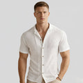Men's Waffle Knit Short Sleeve Shirt - Casual Comfort for Everyday Wear