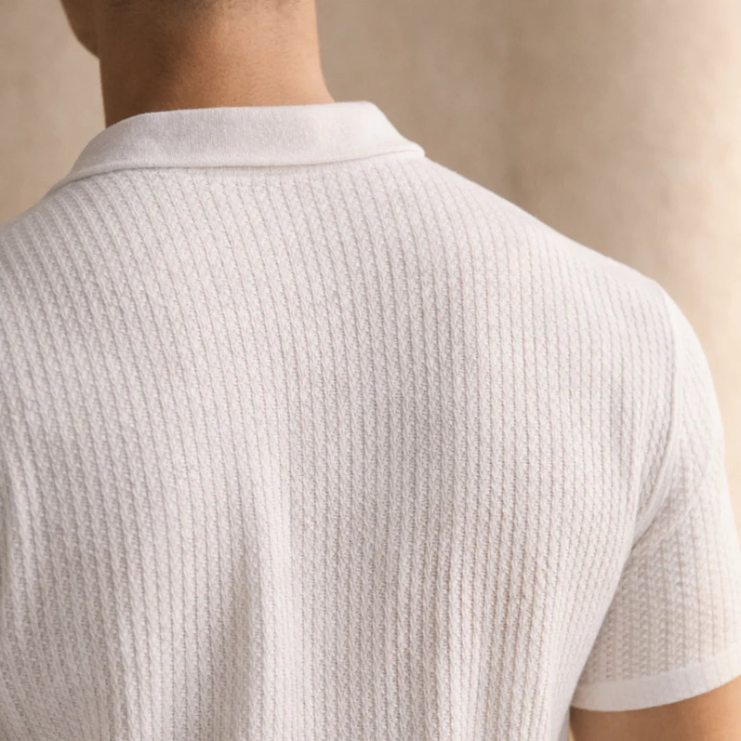 Men's Waffle Knit Short Sleeve Shirt - Casual Comfort for Everyday Wear