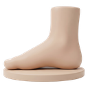 Flat foot on the ground