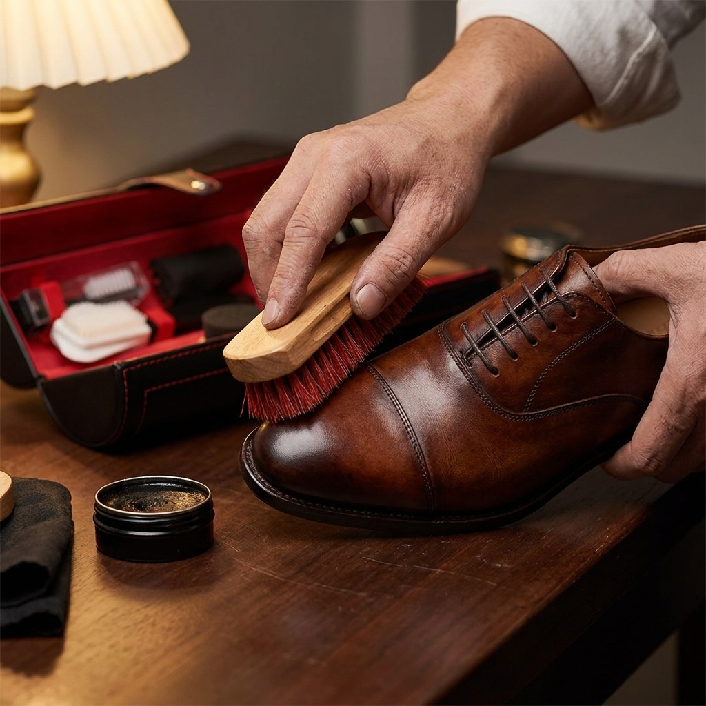 Premium Leather Shoe Care Kit – Luxury Cleaning & Polishing Travel Set