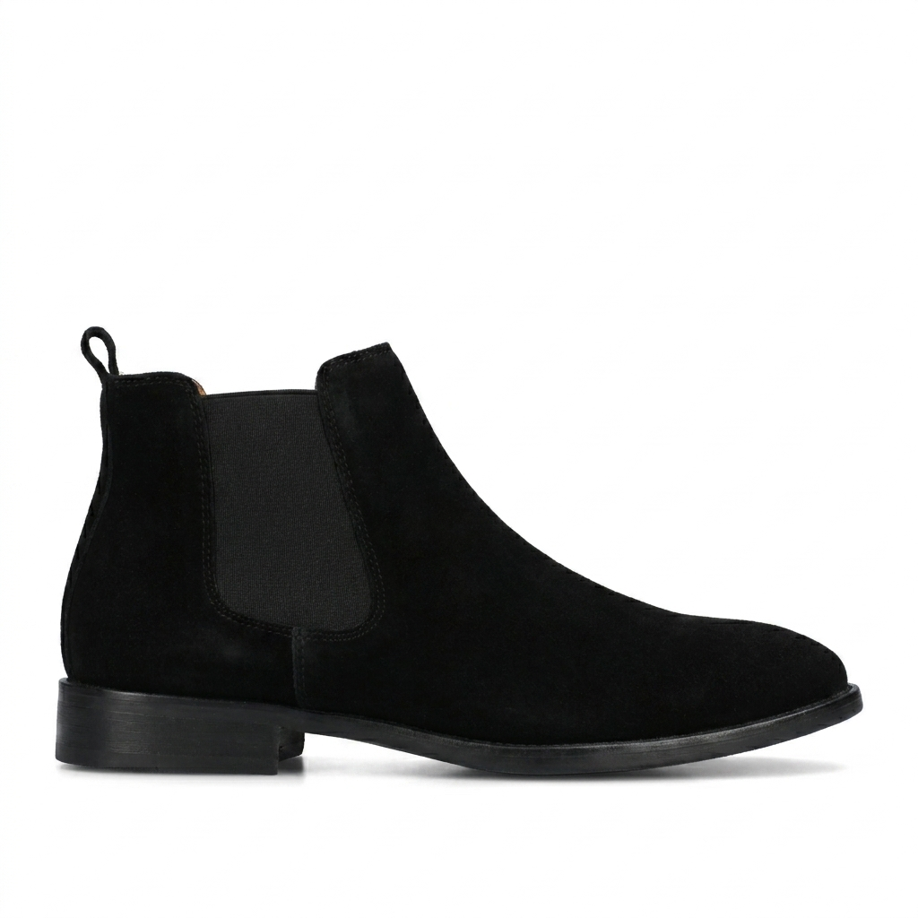 Black Suede Men's Chelsea Boots UK – Smart Casual Office Wear Evening