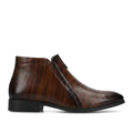 Brown Calfskin Men's Dress Boots UK – Smart Casual Footwear, Office Wear & Evening