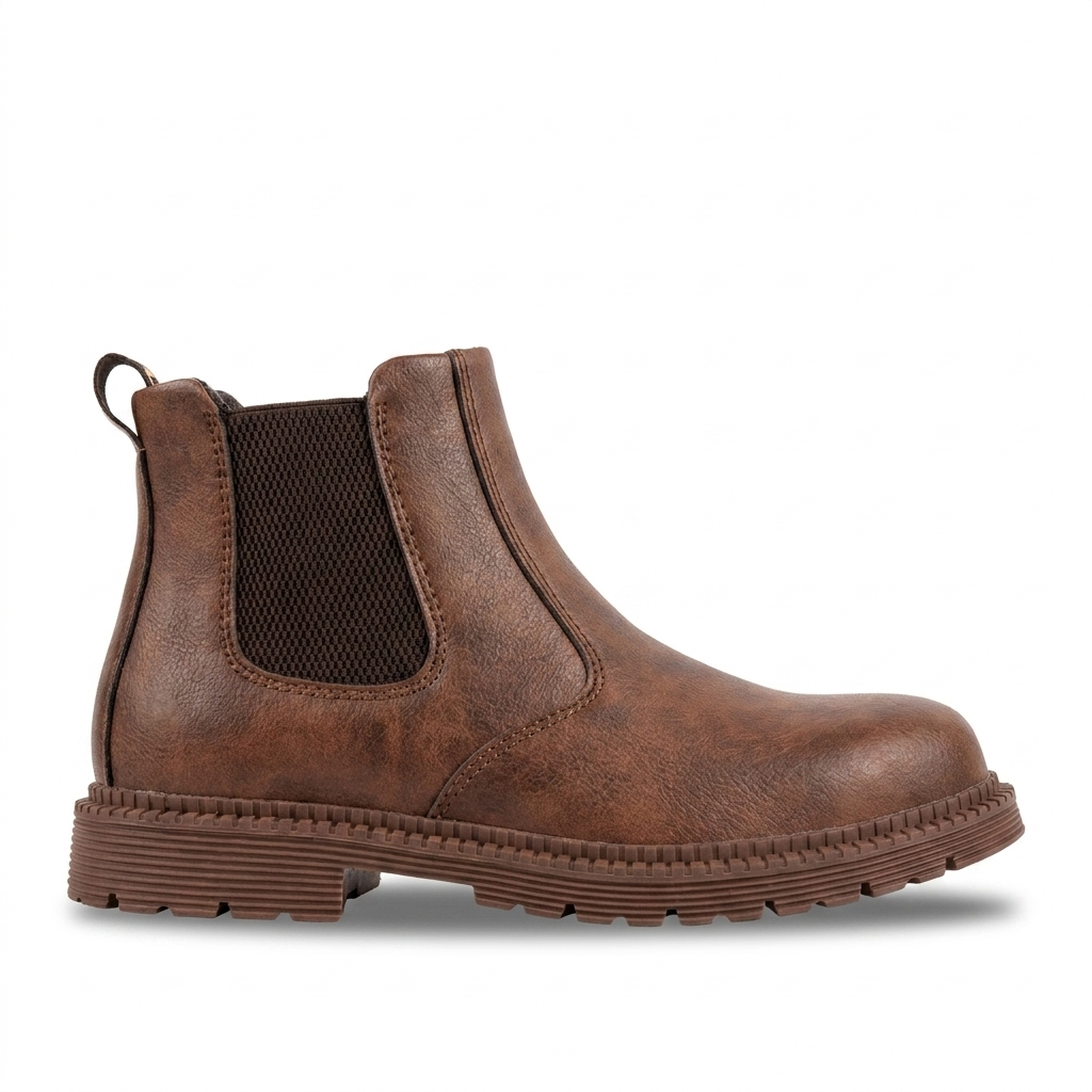Brown Suede Men's Chelsea Boots UK – Slip On Ankle Boots, Smart Casual Office Wear