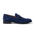 Blue Suede Men's Bit Loafers UK – Smart Casual Office Wear Evening
