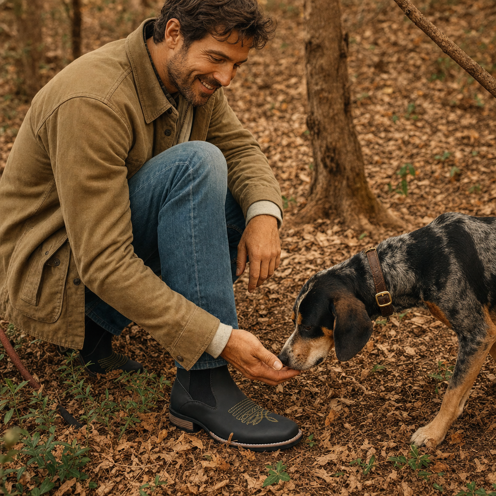 Black Leather Chelsea Boots for Men – Elegant Comfort for Everyday & Smart Casual Wear