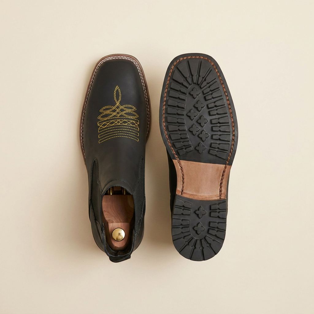 Black Leather Chelsea Boots for Men – Elegant Comfort for Everyday & Smart Casual Wear