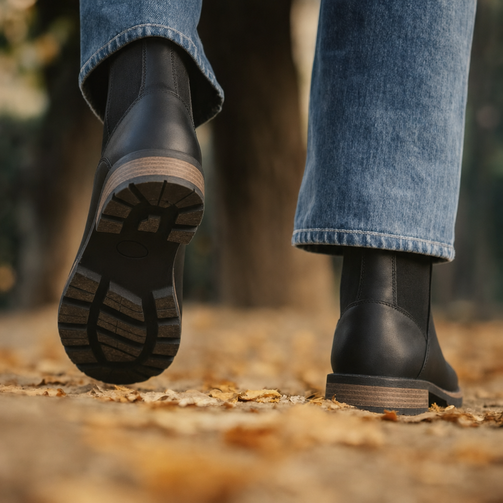 Black Leather Chelsea Boots for Men – Elegant Comfort for Everyday & Smart Casual Wear