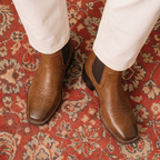 Glossy Italian Leather Boots for Men – Luxury Polished Finish for Refined Formal Looks