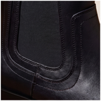 Black Leather Chelsea Boots for Men - All Black Obsidian Leather Boots for Men