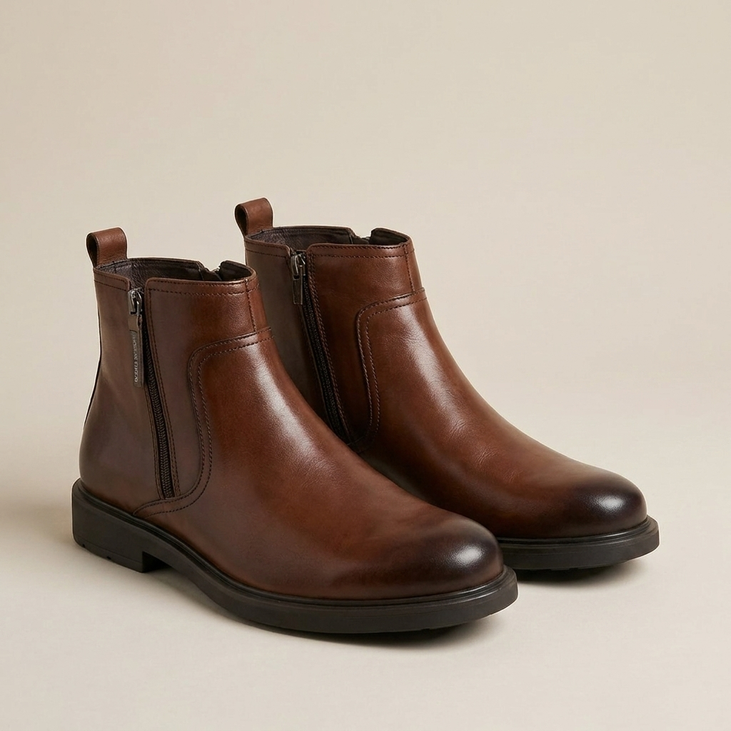 Brown Leather Men's Ironwood Boot UK – Durable Footwear for Smart Casual & Evening Wear